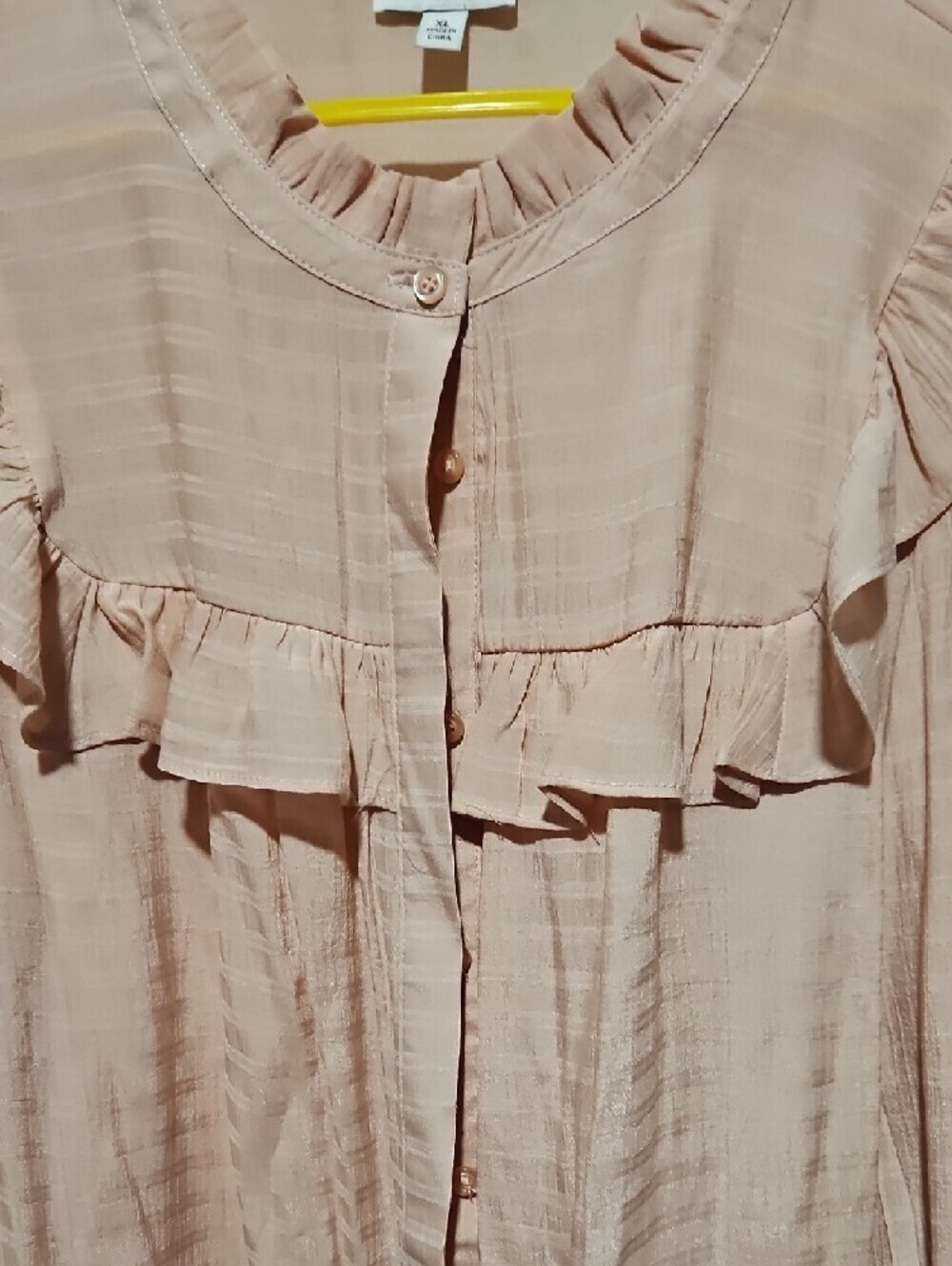 Wonderly Soft Blush Ruffle-Trim Top - Picture 3 of 6